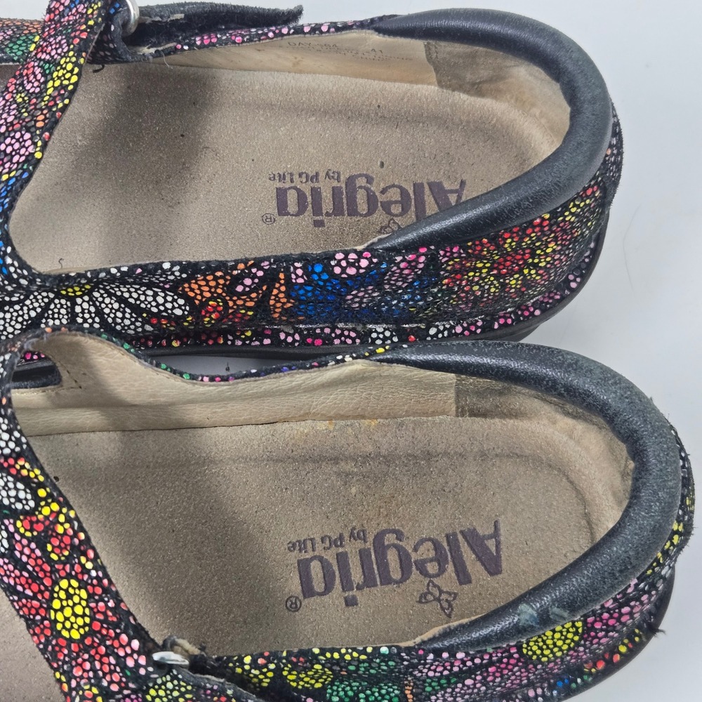 Alegria Dayna Floral Mosaic Mary Jane Shoes Womens 41 Leather Comfort DAY-564 - Picture 8 of 13